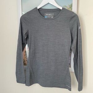 Eddie Bauer First Ascent Merino Wool Crewneck Long Sleeve Base Layer Top
